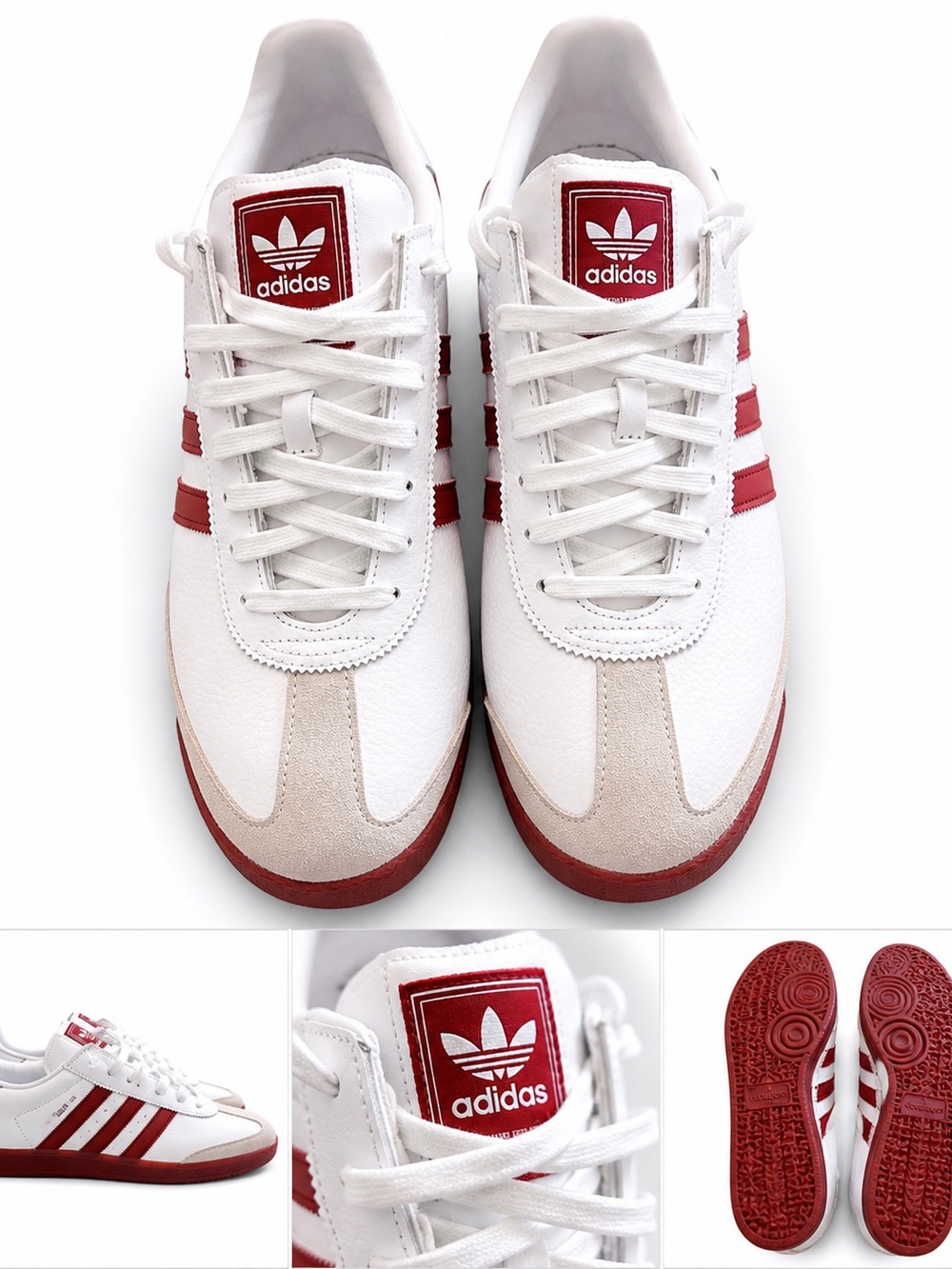 Adidas Samoa White Red Sneakers Mens Size 12 Brand New NIB